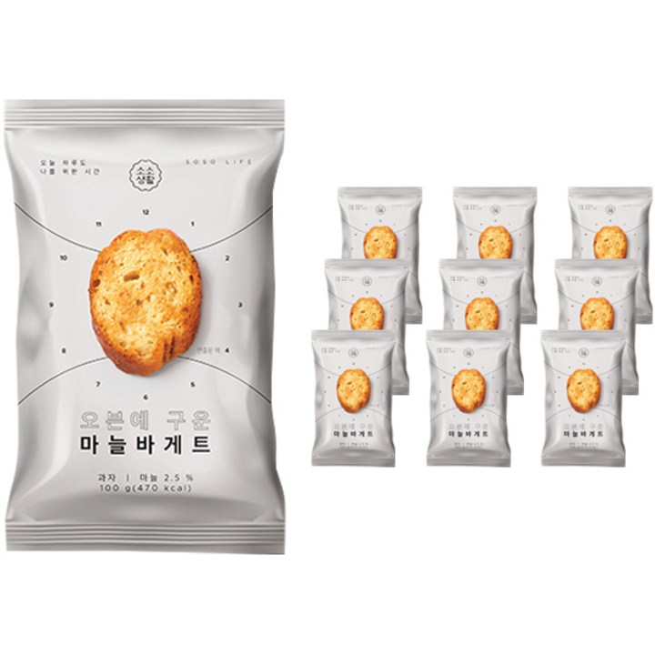 소소생활 오븐에 구운 마늘바게트, 10개, 100g