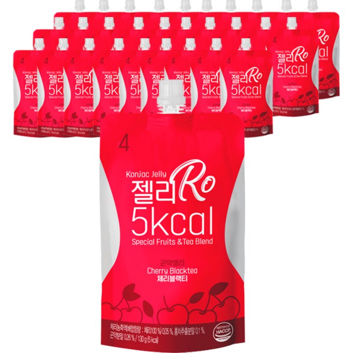 젤리Ro 곤약젤리 체리 블랙티, 30개, 130g