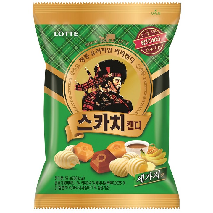 롯데웰푸드 스카치캔디 세가지맛, 1개, 157g