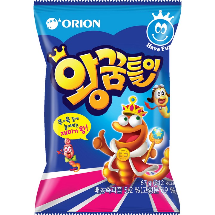 오리온 왕꿈틀이 젤리, 67g, 1개
