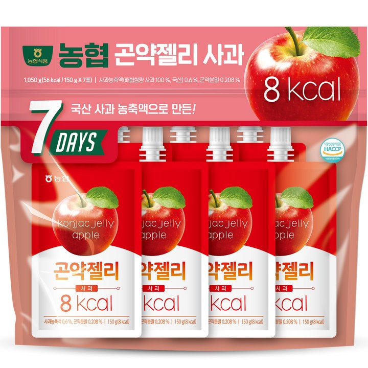 농협식품 곤약젤리 사과, 150g, 7개