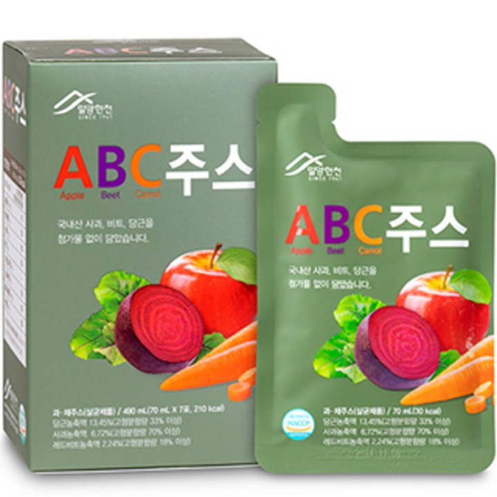 밀양한천 ABC 주스, 70ml, 7개