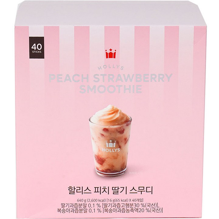 할리스 피치 딸기 스무디 스틱, 16g, 40개입, 1개