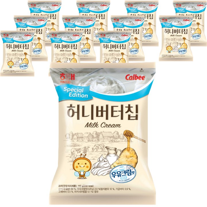 해태제과 허니버터칩 우유크림맛, 12개, 110g