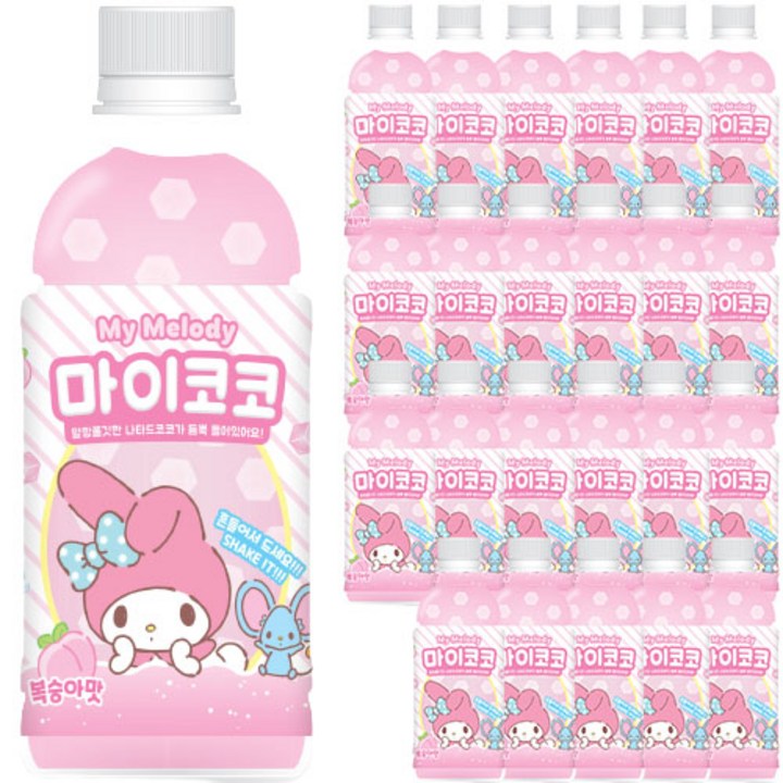 산리오 마이멜로디 마이코코 복숭아맛, 24개, 340ml