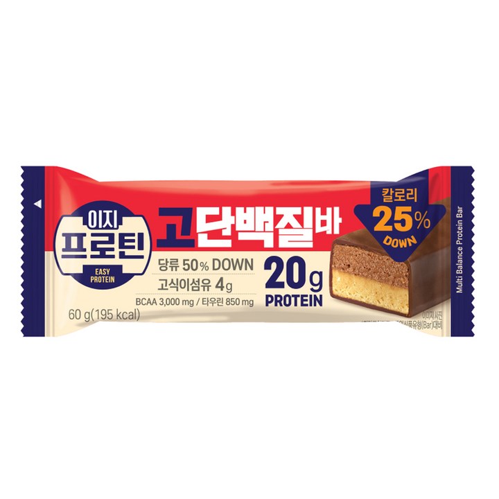 롯데웰푸드 이지프로틴 고단백바, 60g, 1개