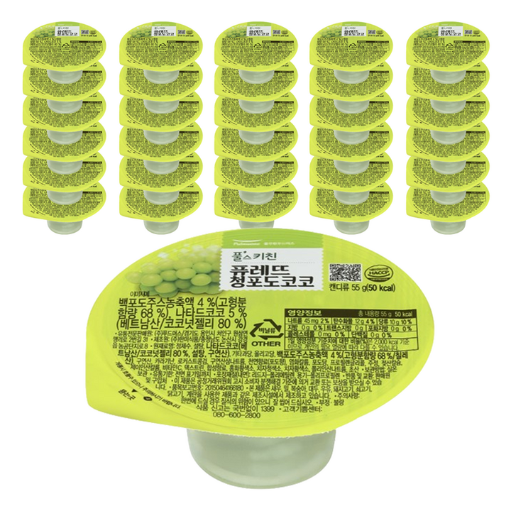 풀스키친 퓨레뜨 청포도 코코푸딩, 55g, 50개
