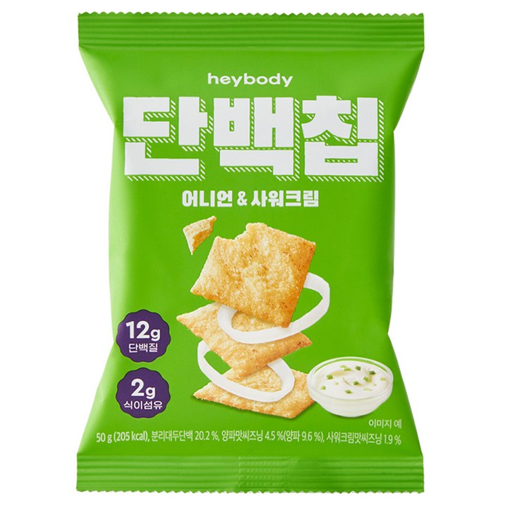 헤이바디 단백칩 어니언&사워크림, 50g, 1개