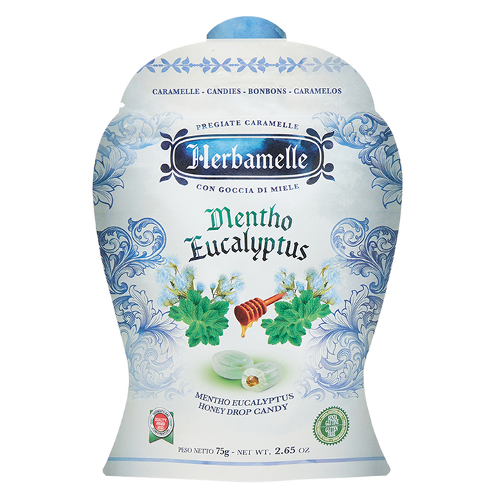 에르바멜레 허니드롭 멘토 유칼립투스 캔디, 75g, 1개
