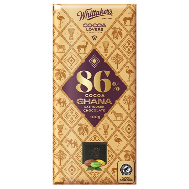 휘태커스 코코아 러버 86% 가나 다크초콜릿, 100g, 1개