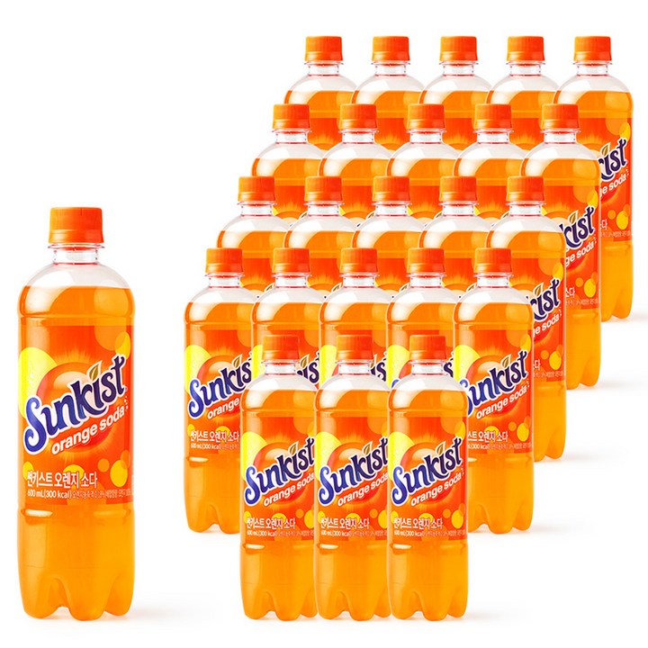 썬키스트 오렌지 소다, 24개, 600ml
