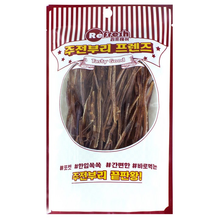 리프레쉬 주전부리프렌즈 쫄쫄찡어 조미오징어채, 20g, 1개