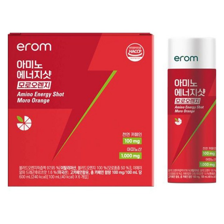 이롬 아미노 에너지샷 6개입, 100ml, 1개