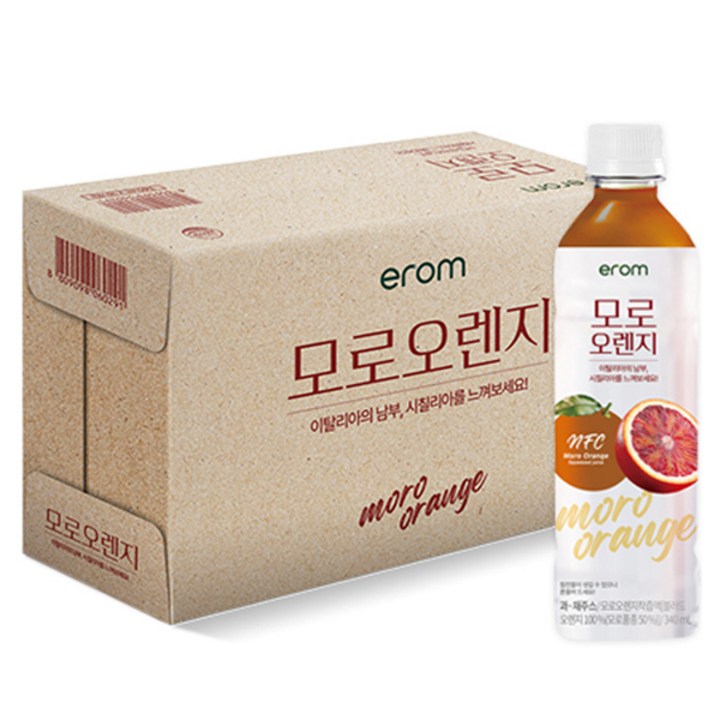 이롬 모로 오렌지 착즙 주스, 340ml, 10개