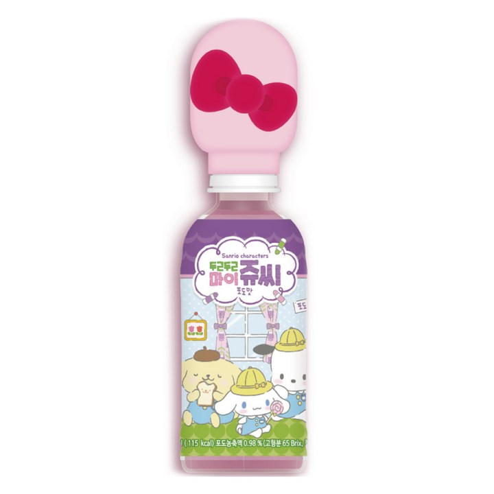 산리오캐릭터즈 두근두근 마이쥬씨 포도맛, 6개, 220ml