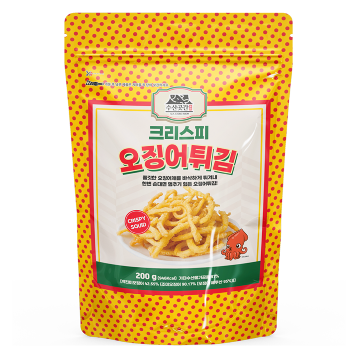 수산곳간 크리스피 오징어튀김, 200g, 1개