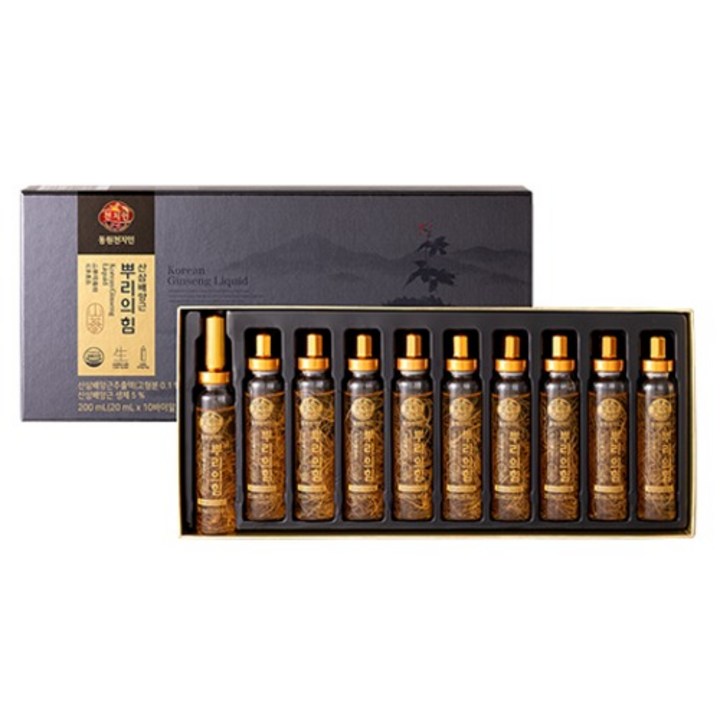 천지인 뿌리의 힘 산삼배양근 + 쇼핑백, 200ml, 1개