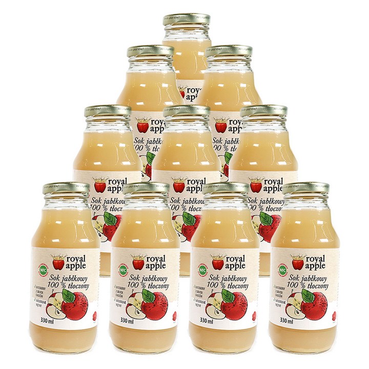 로얄애플 사과 착즙 주스, 10개, 330ml