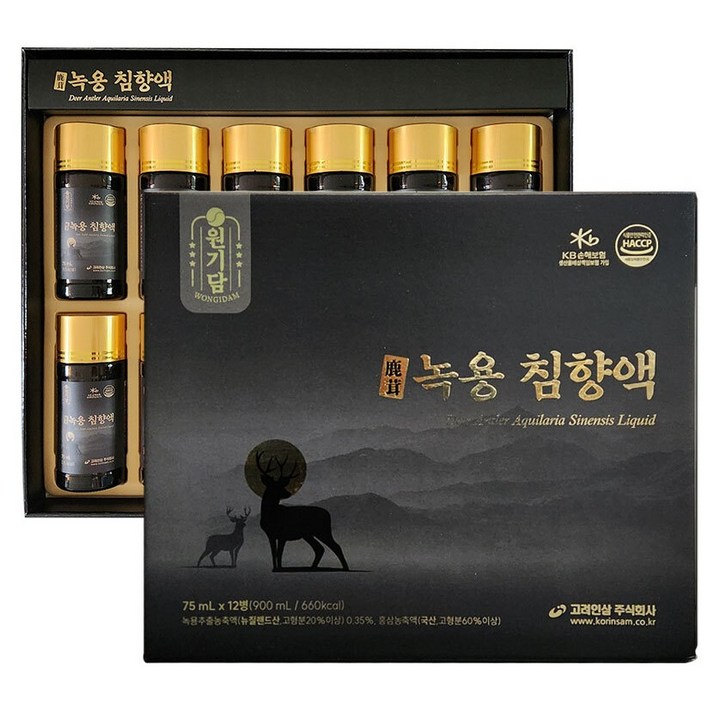 원기담 녹용 침향액, 12개, 75ml