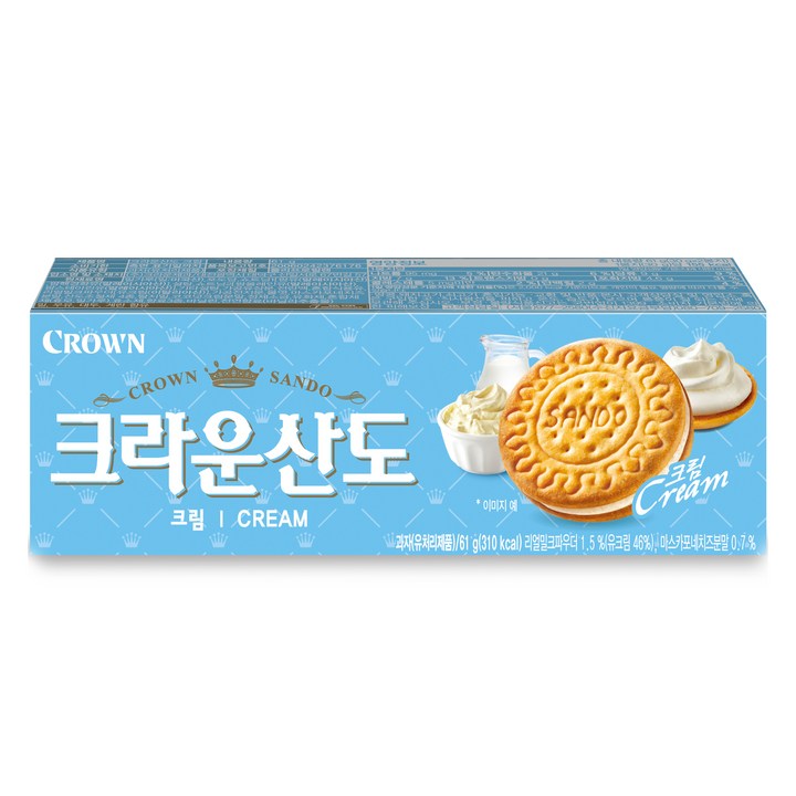 크라운산도 크림, 61g, 1개