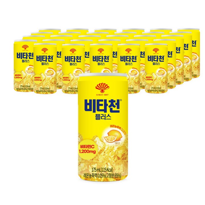 비타천플러스 캔 음료, 30개, 175ml