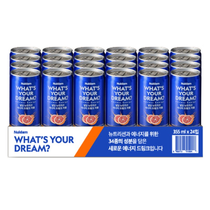널담 뉴트리션 에너지 드링크 자몽, 24개, 355ml