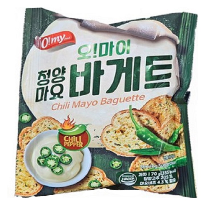 마늘빵집 오! 마이 청양마요 바게트, 1개, 70g