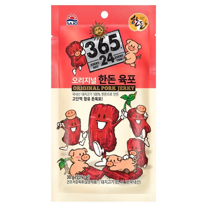 사조 오리지널 한돈 육포, 30g, 1개