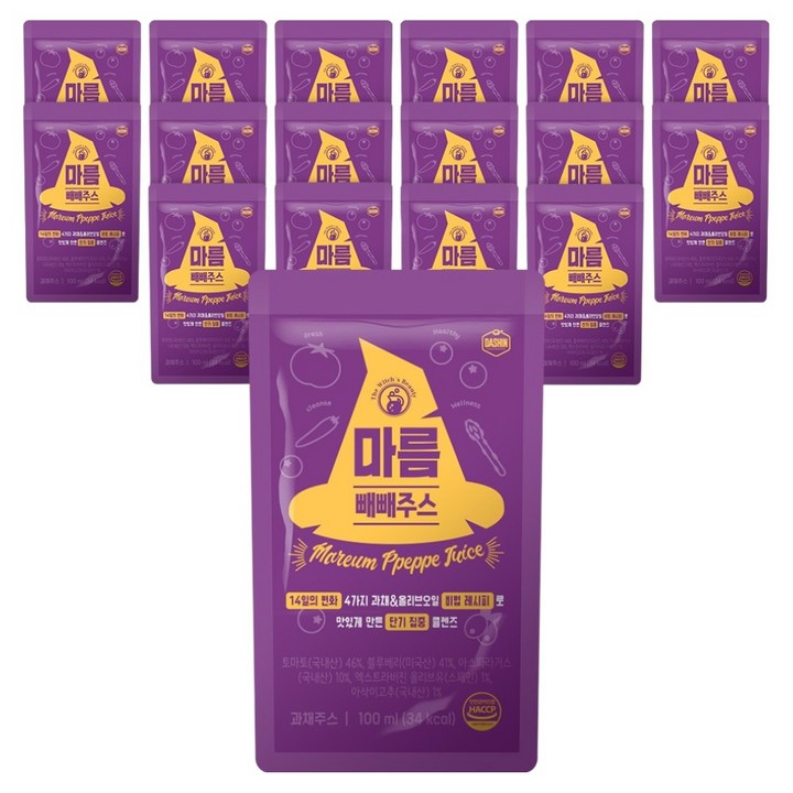 다신 마름 빼빼주스, 100ml, 17개