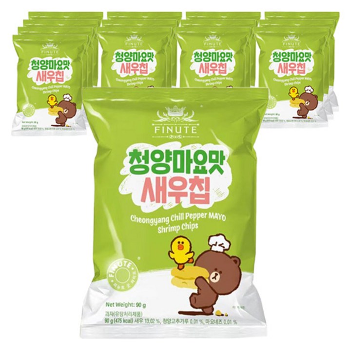 피뉴트 청양마요맛새우칩, 90g, 14개