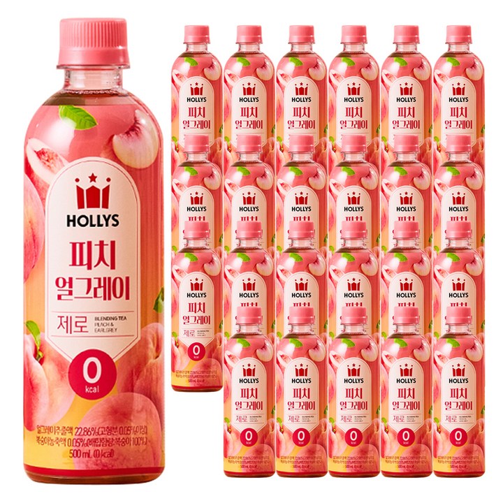 할리스 피치 얼그레이 제로, 24개, 500ml