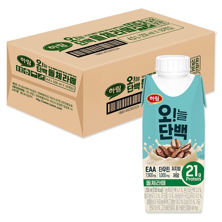 하림 오늘단백 돌체라떼, 18개
