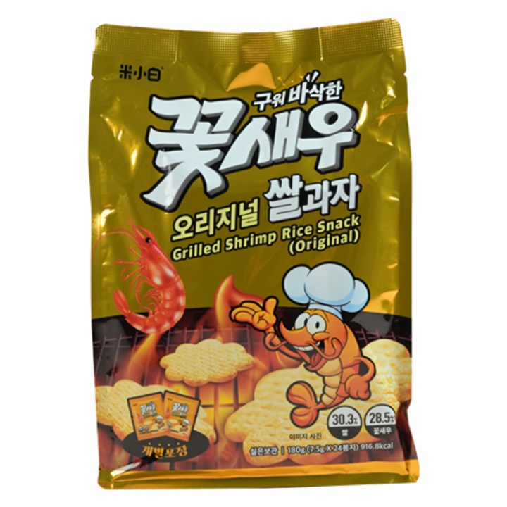 미소백 꽃새우 오리지널 쌀과자, 1개, 180g