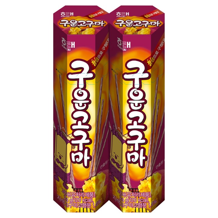 해태제과 구운고구마 과자, 24g, 2개