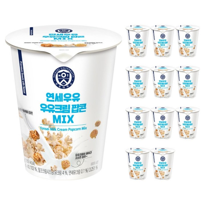 연세우유 우유크림 팝콘 MIX, 35g, 12개