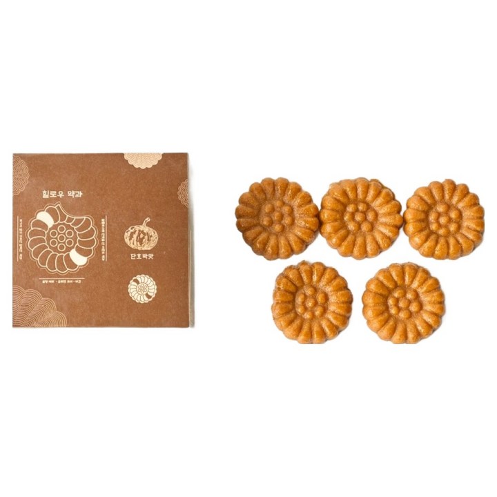 꼬랑지마카롱 힐로우 약과 단호박맛 5p, 85g, 1세트