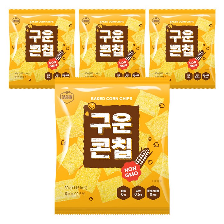 다신 구운콘칩, 4개, 30g