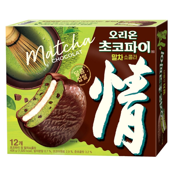 오리온초코파이 말차쇼콜라 12p, 408g, 1개
