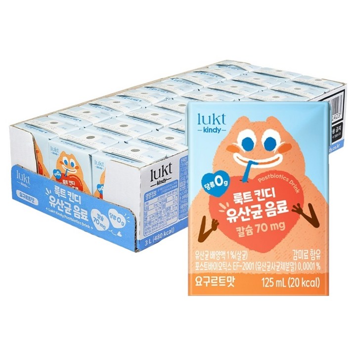 룩트킨디 유아용 유산균 음료, 24개, 125ml