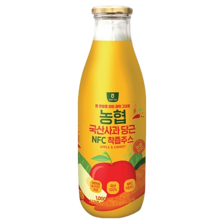 농협식품 사과당근 NFC 착즙주스, 1개, 1L