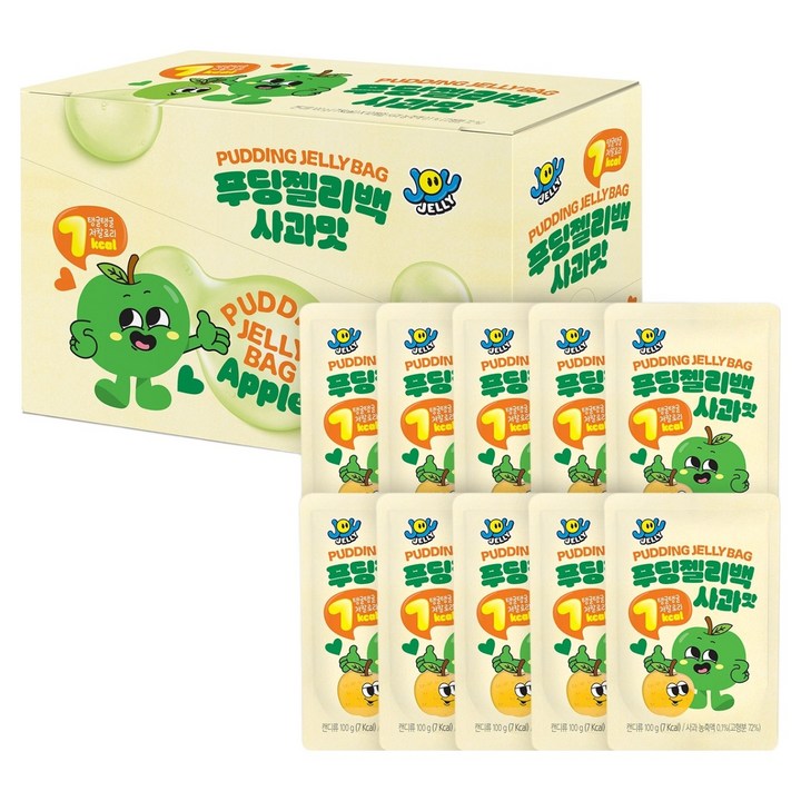 푸딩젤리백 사과맛, 100g, 10개