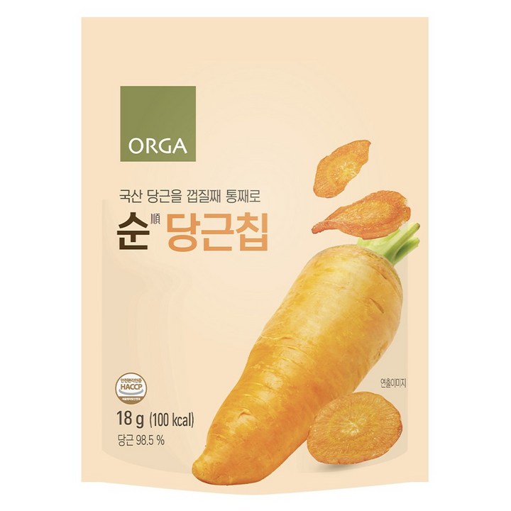올가홀푸드 순당근칩, 1개, 18g