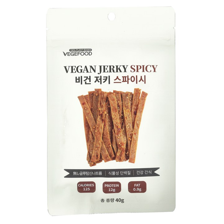 베지푸드 비건 저키 스파이시 육포, 40g, 1개