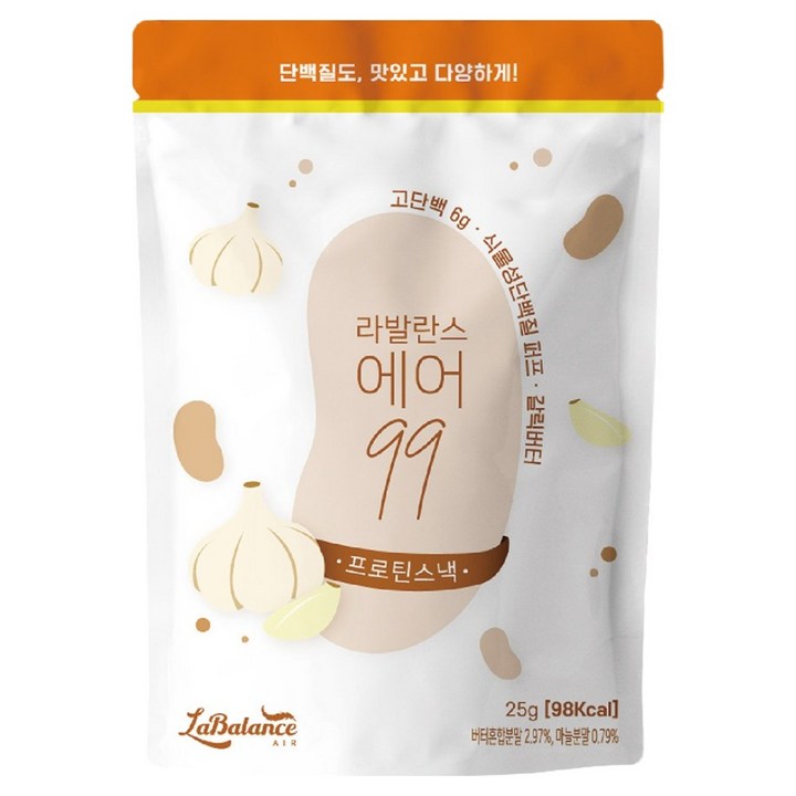라발란스 에어99 프로틴 스낵 갈릭버터, 25g, 1개