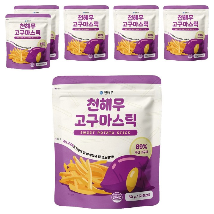 천해무 고구마 스틱, 50g, 6개
