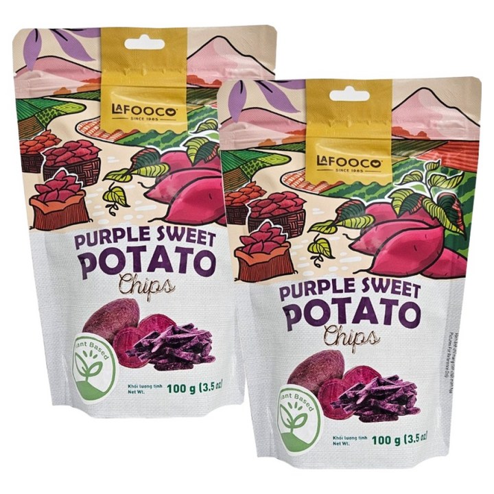 라푸코 자색고구마칩스, 100g, 2개