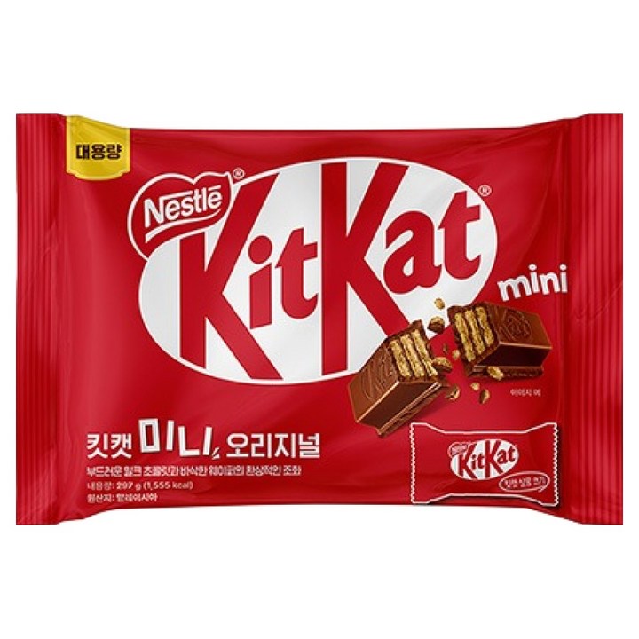 KitKat 미니 오리지널 초코바 33p, 297g, 1개