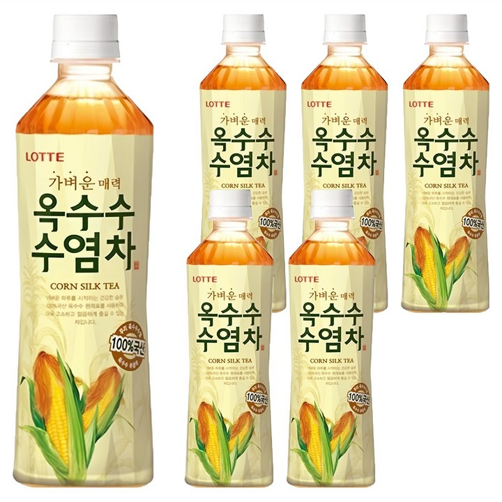 롯데칠성음료 오늘의차 옥수수염차, 500ml, 6개