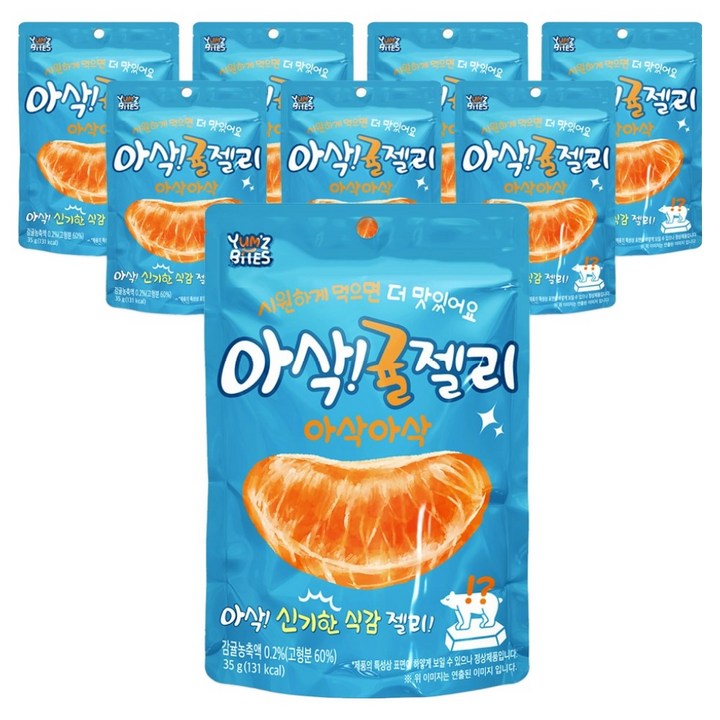 얌즈바이츠 아삭 귤젤리 8개입, 1개, 280g
