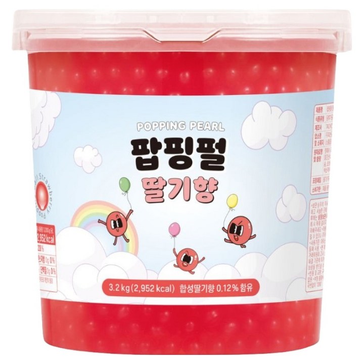 토핑스 팝핑펄 팝핑보바 딸기향, 3.2kg, 1개, 1개입